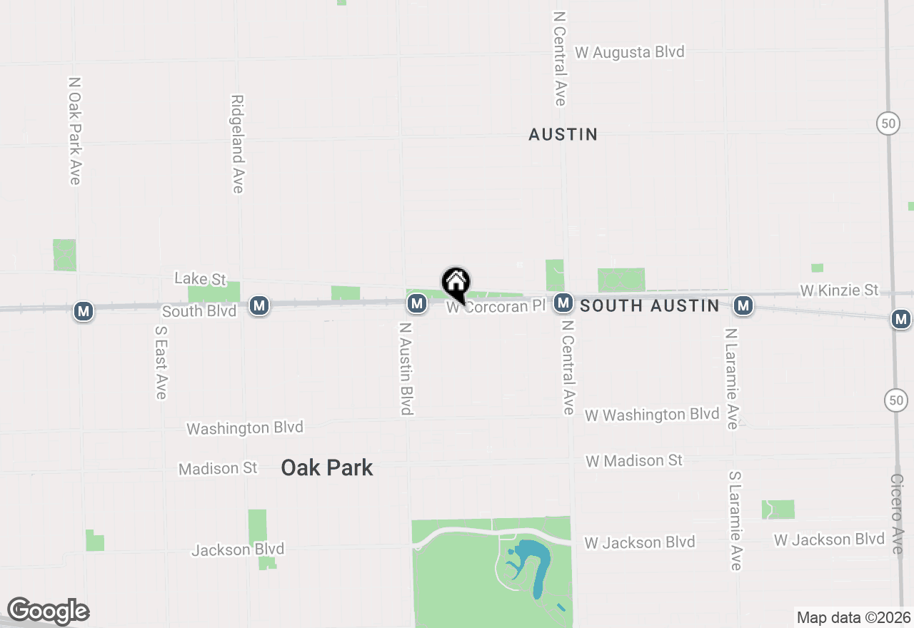 Map of 5843 W Corcoran Place, Chicago, IL 60644