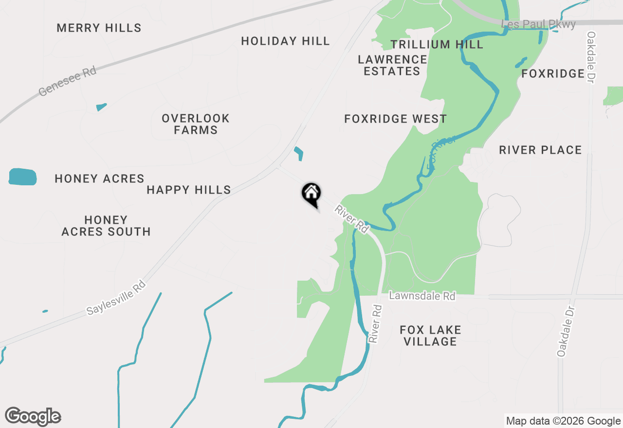 Map of 3533 Rivers Crossing Dr, Waukesha, WI 53189