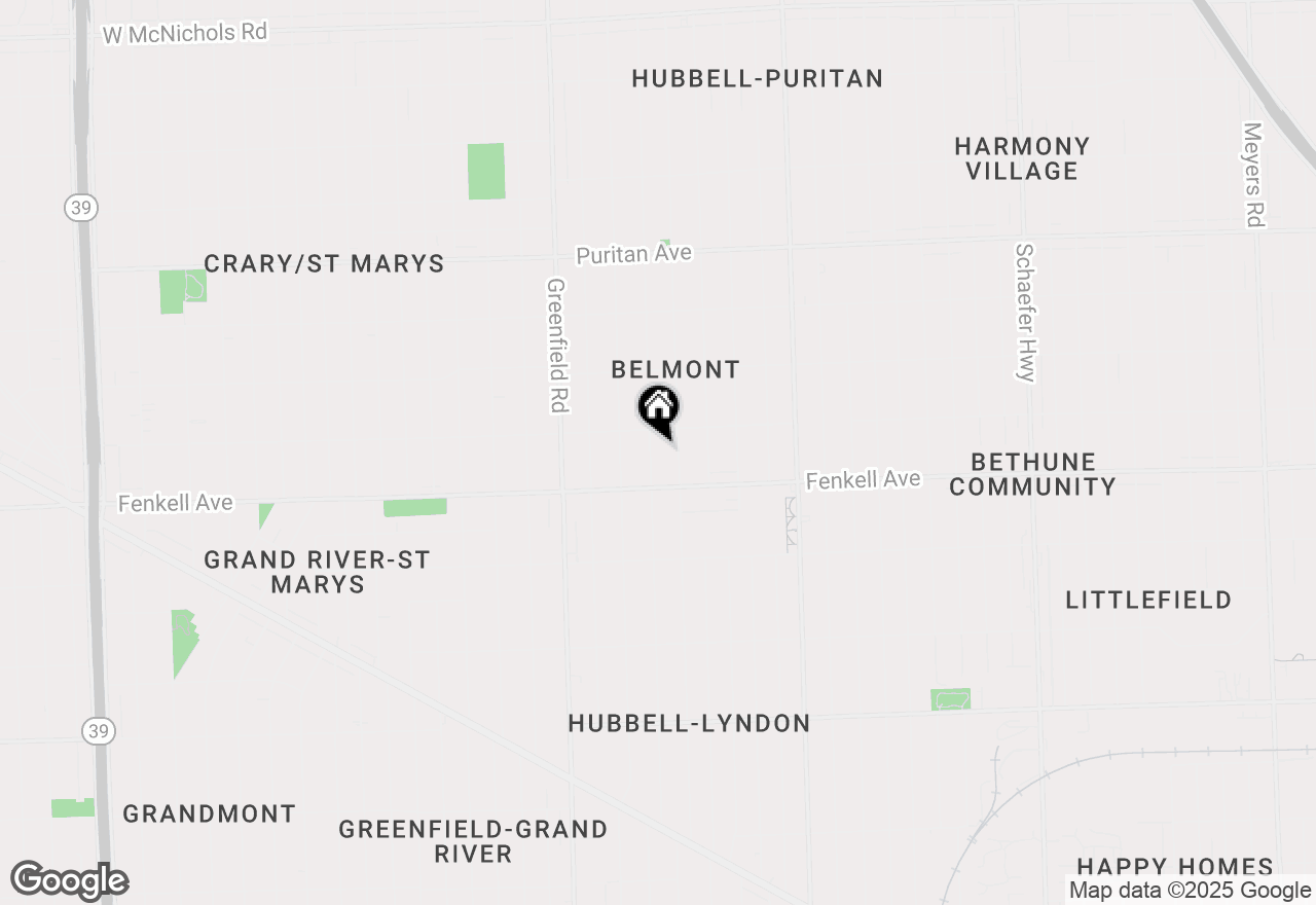 Map of 15350 Sussex Street, Detroit, MI 48227