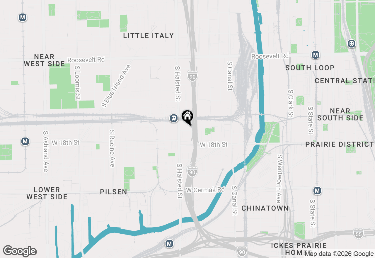 Map of 712 W 17th Street #3, Chicago, IL 60616