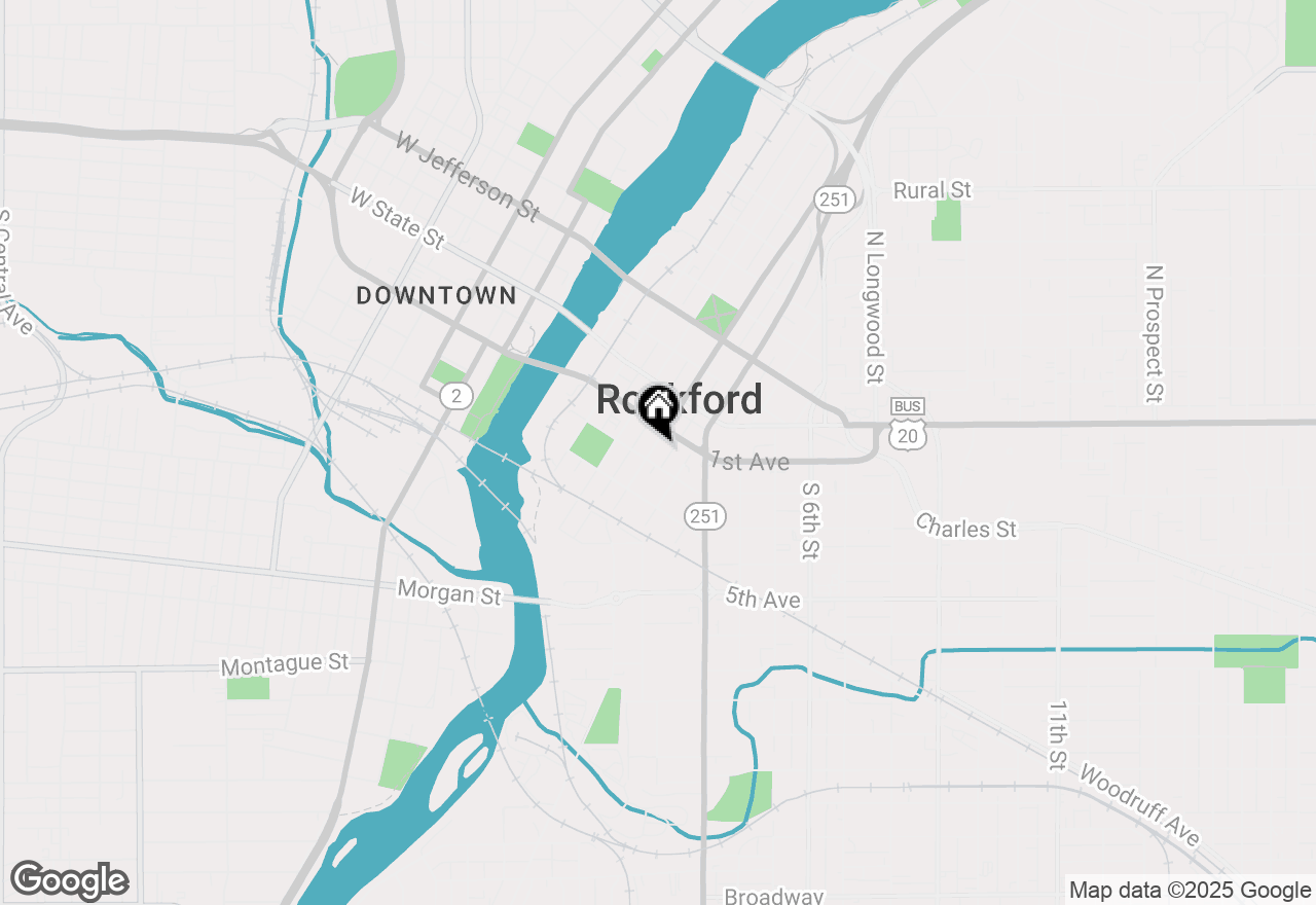 Map of 222 S 2nd Street, Rockford, IL 61104