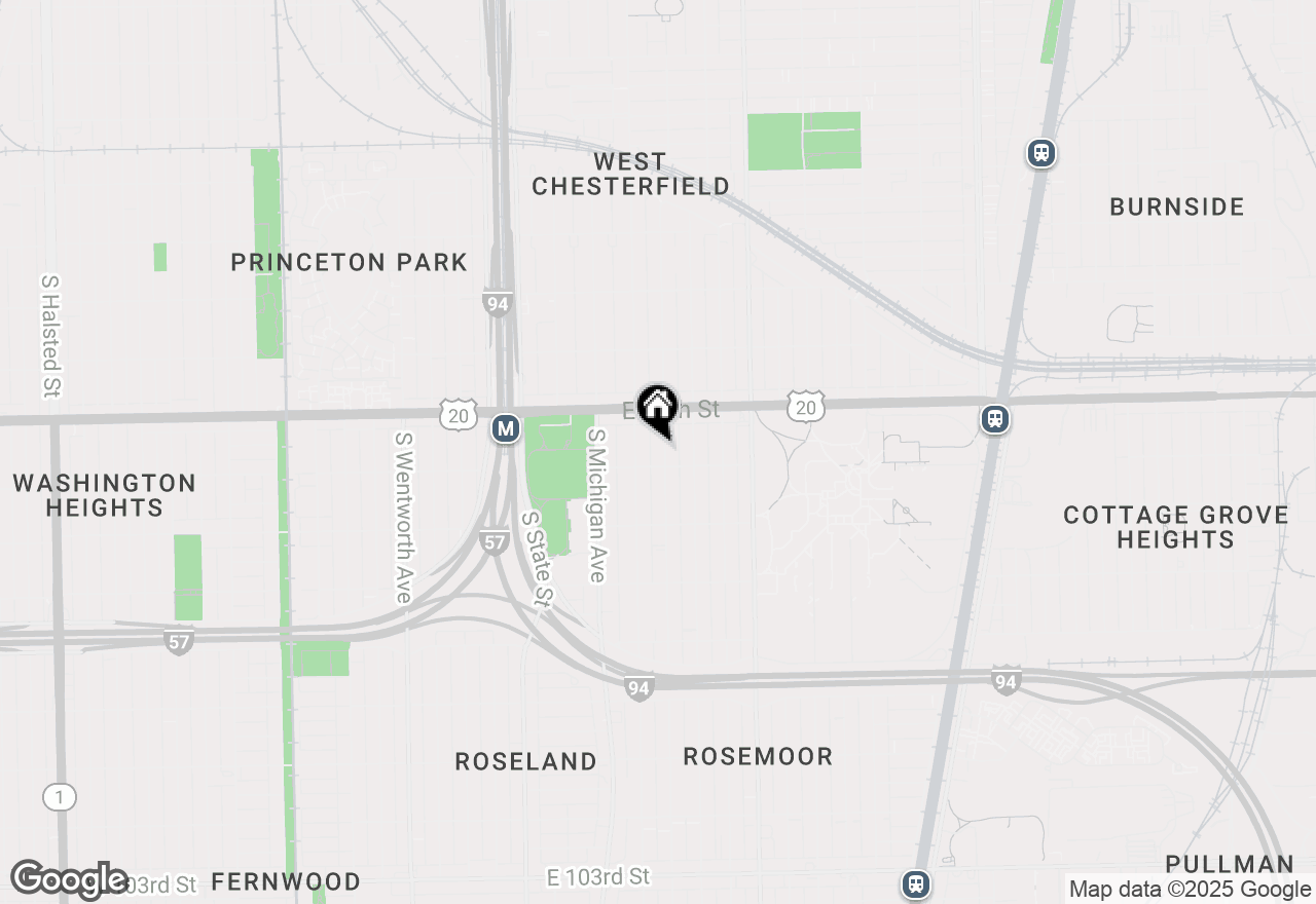 Map of 9542 S Prairie Avenue, Chicago, IL 60628