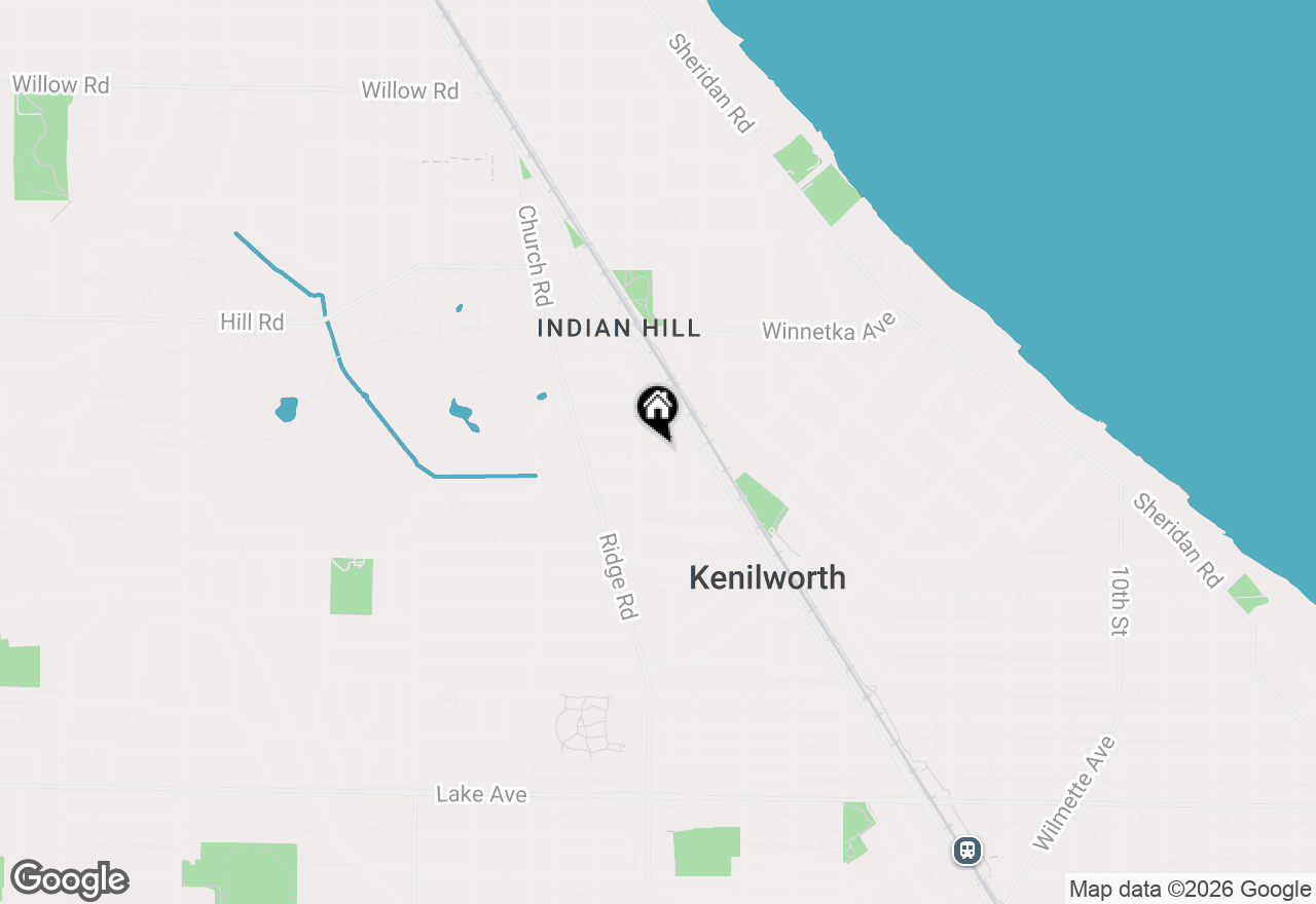 Map of 604 Exmoor Road, Kenilworth, IL 60043