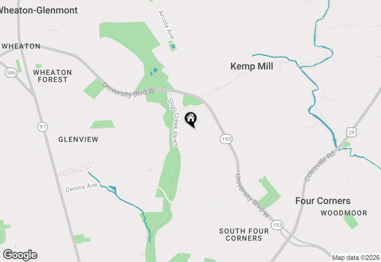 Map of 10713 Gregory Street, Silver Spring, MD 20901