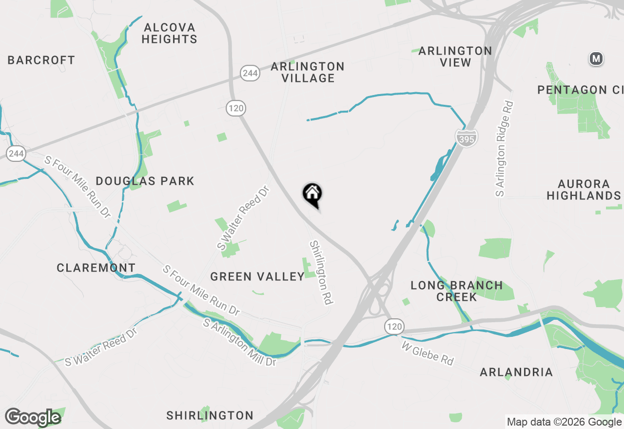 Map of 2037 S Glebe Road, Arlington, VA 22204