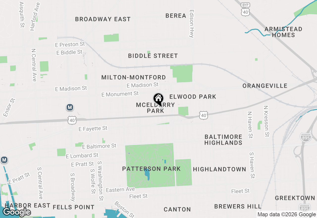 Map of 2703 Jefferson Street, Baltimore, MD 21205