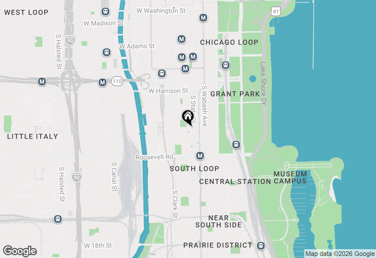 Map of 901 S Plymouth Court #202, Chicago, IL 60605