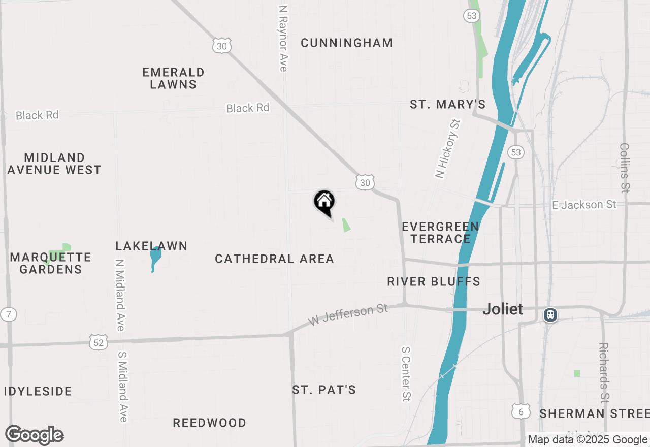 Map of 662 Glenwood Avenue, Joliet, IL 60435