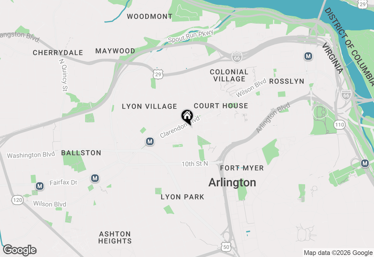 Map of 2621 Fairfax Drive, Arlington, VA 22201