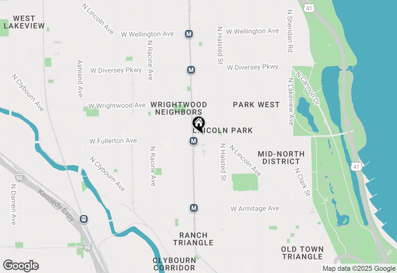 Map of 918 W Fullerton Avenue #R, Chicago, IL 60614