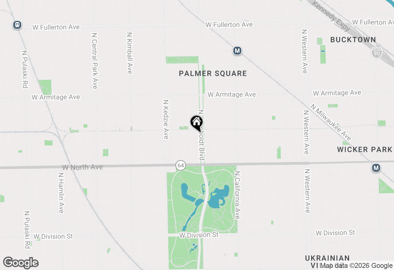 Map of 1742 N Humboldt Boulevard #104, Chicago, IL 60647