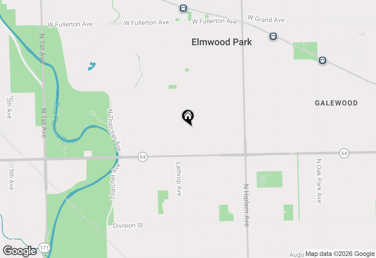 Map of 1731 N 75th Court, Elmwood Park, IL 60707