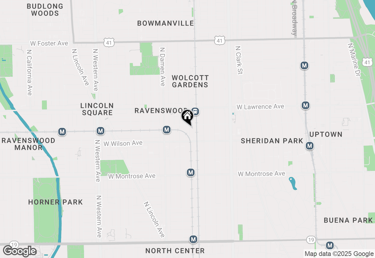 Map of 4647 N Wolcott Avenue #2, Chicago, IL 60640