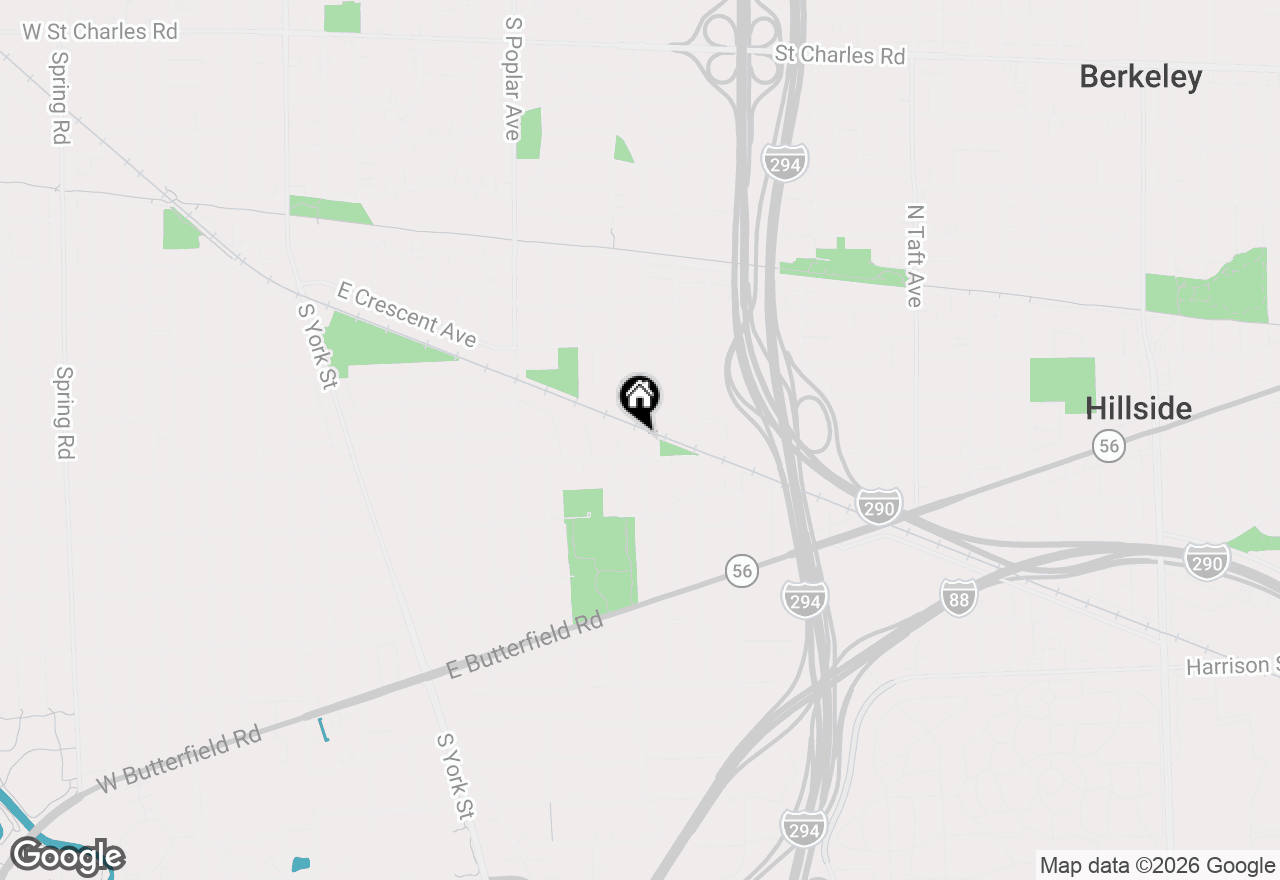Map of 421 E Barclay Court, Elmhurst, IL 60126