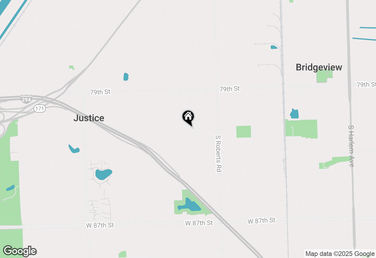 Map of (Address confidential), Justice, Illinois 60458