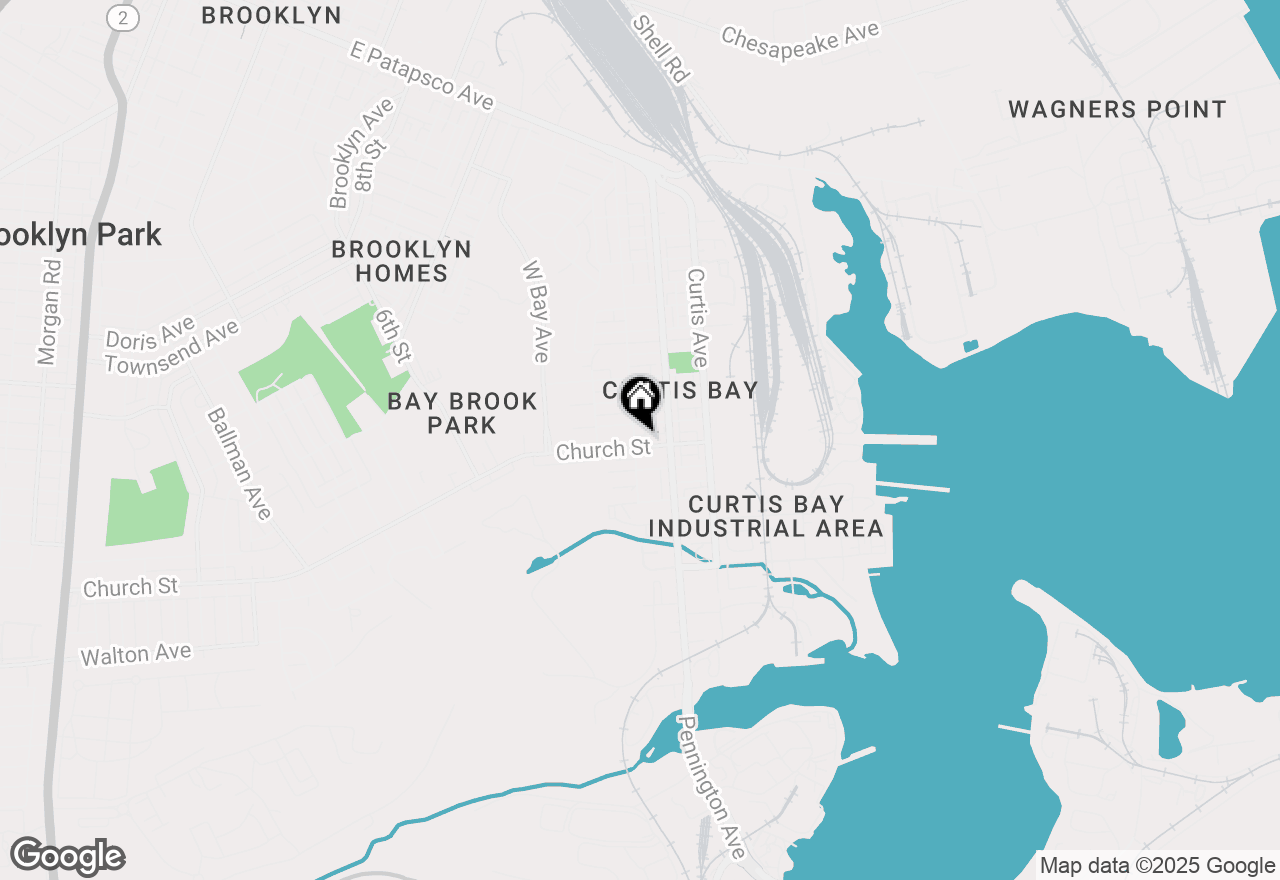 Map of 1506 Church Street, Baltimore City, MD 21226