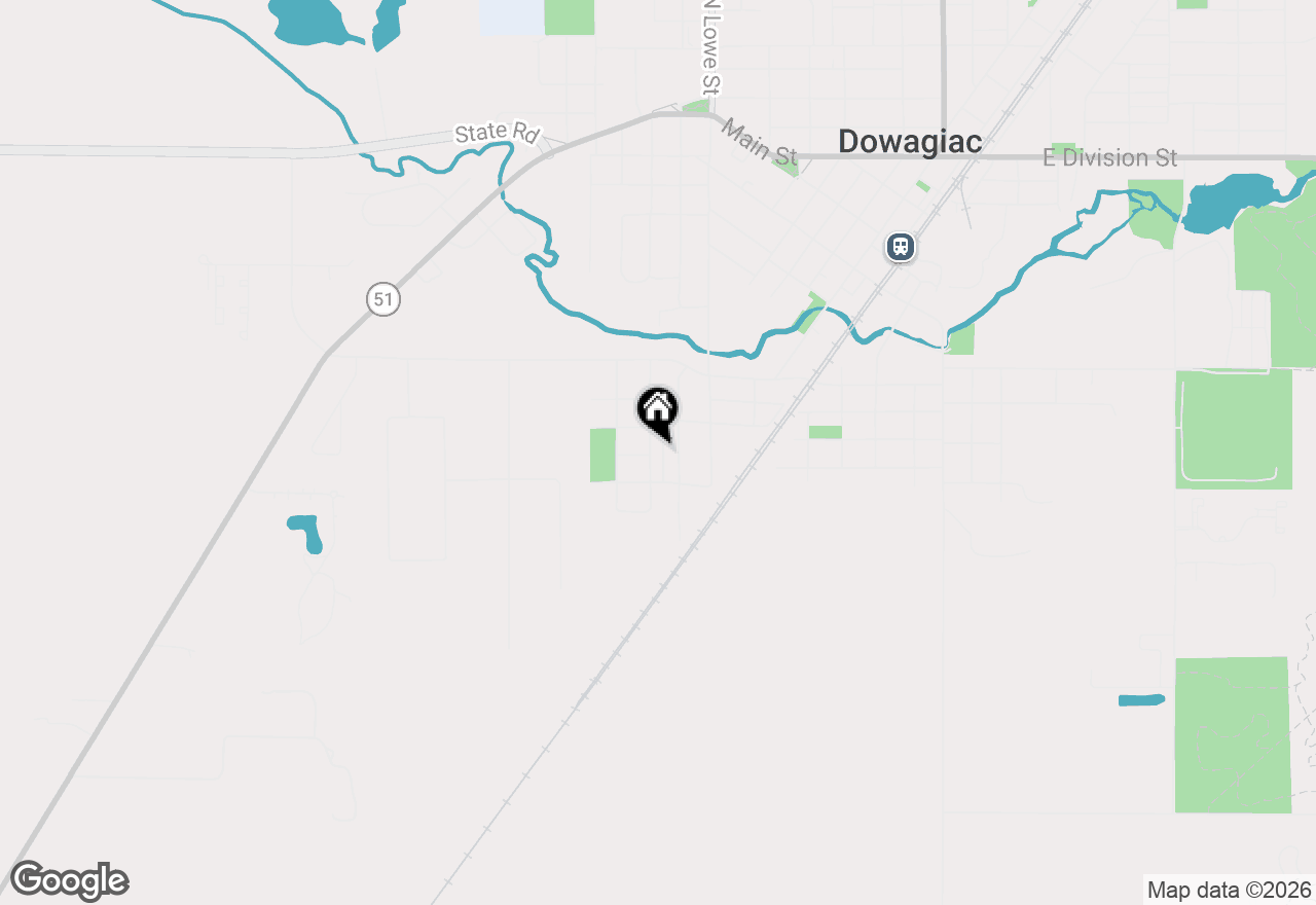 Map of 217 Andrew Street, Dowagiac, MI 49047