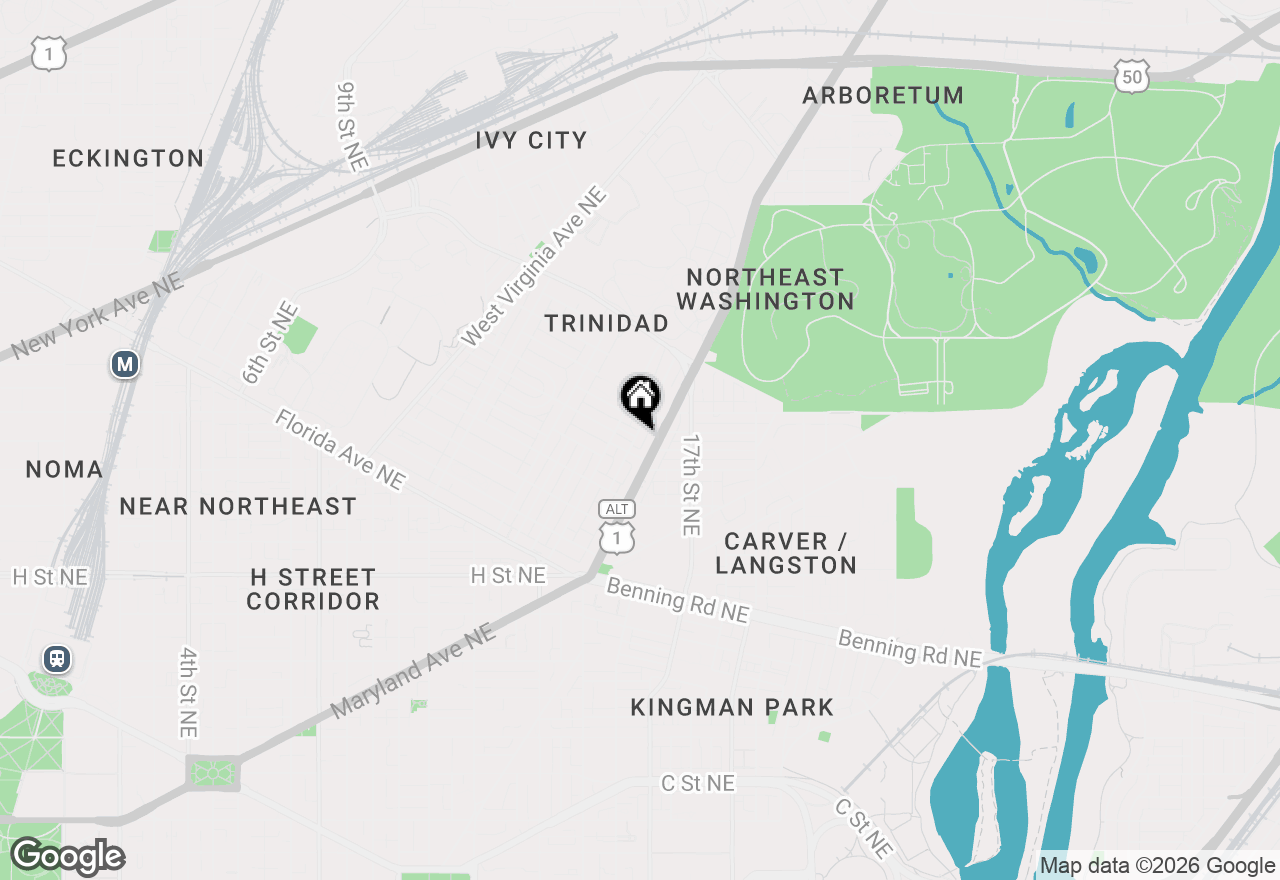 Map of 1111 16th Street Ne, Washington, DC 20002