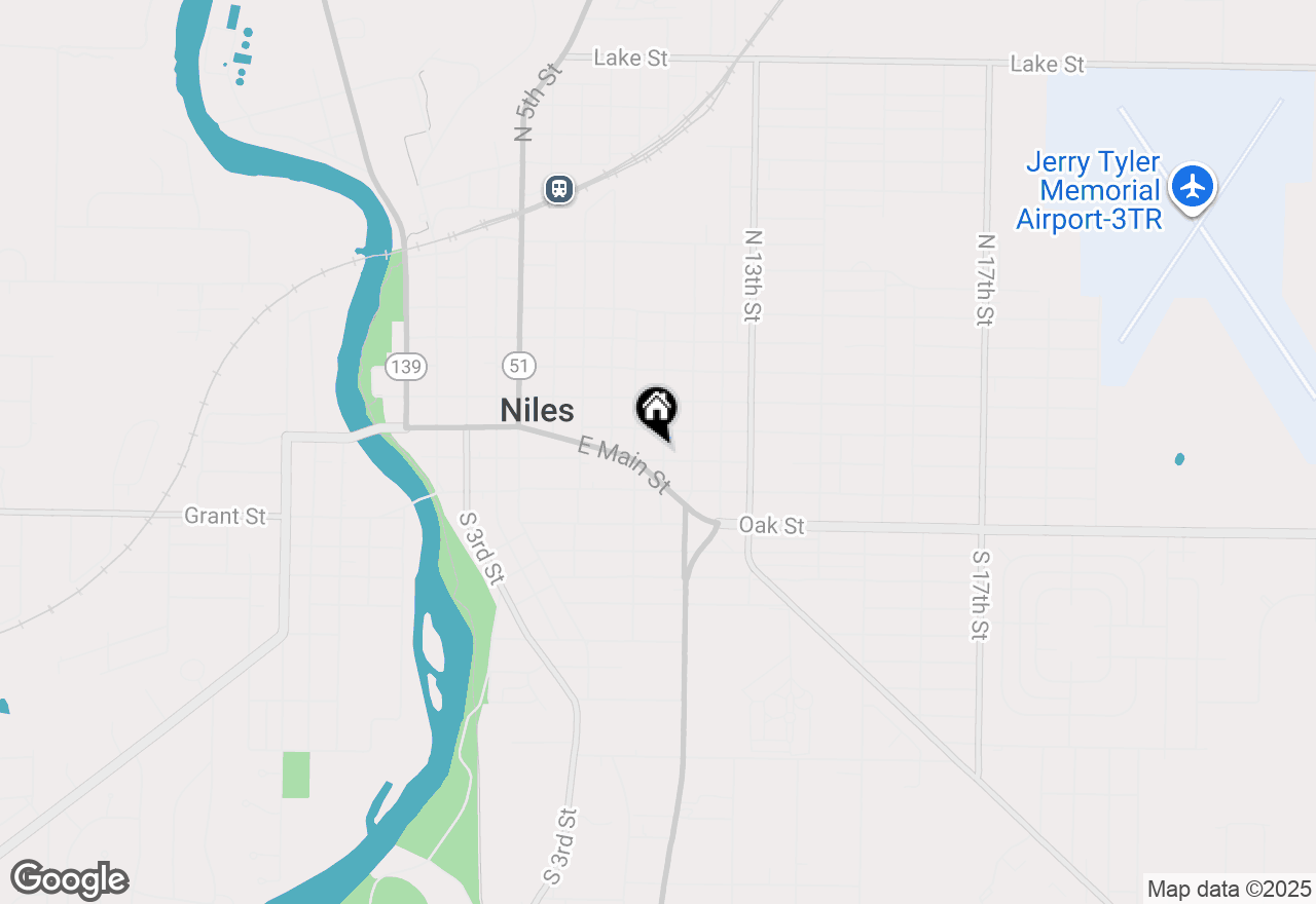 Map of 921 Cedar Street, Niles, MI 49120