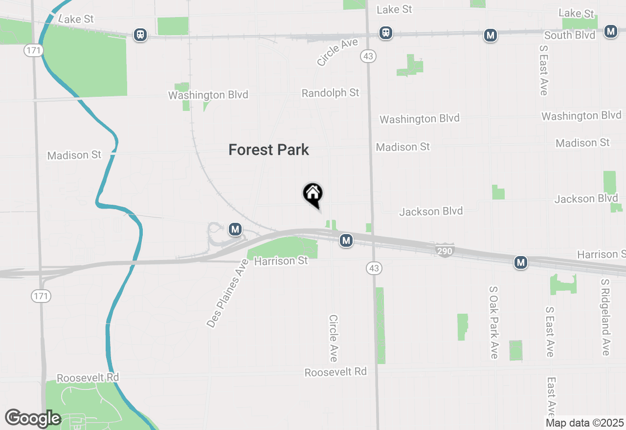 Map of 617 Hannah Avenue, Forest Park, IL 60130