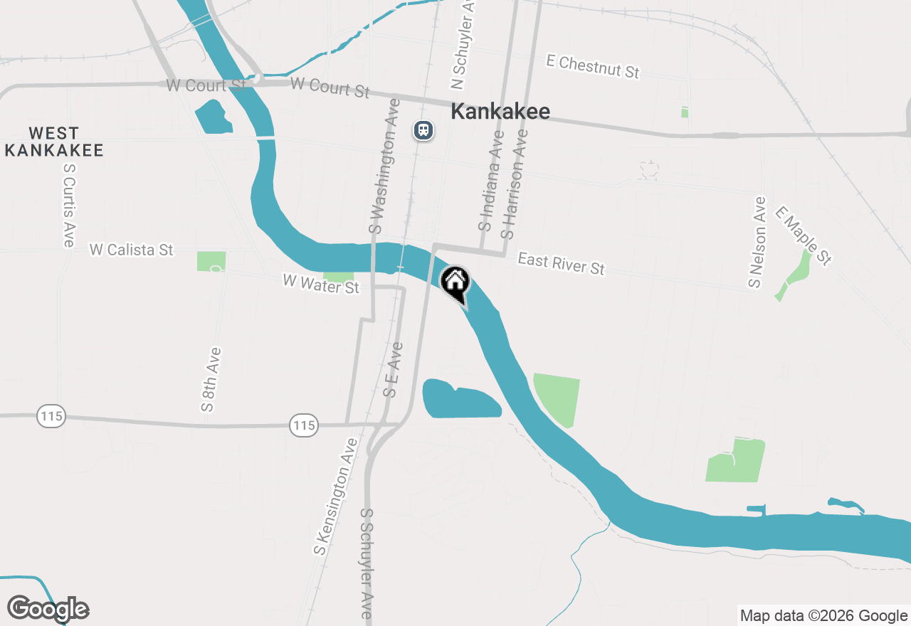 Map of 331 E Water Street, Kankakee, IL 60901