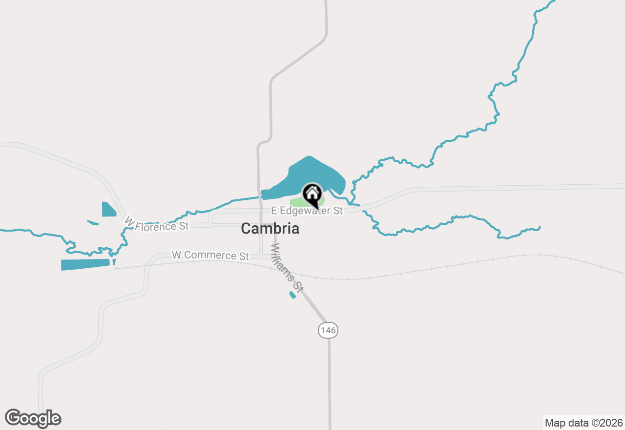 Map of 330 E Edgewater Street, Cambria, WI 53923