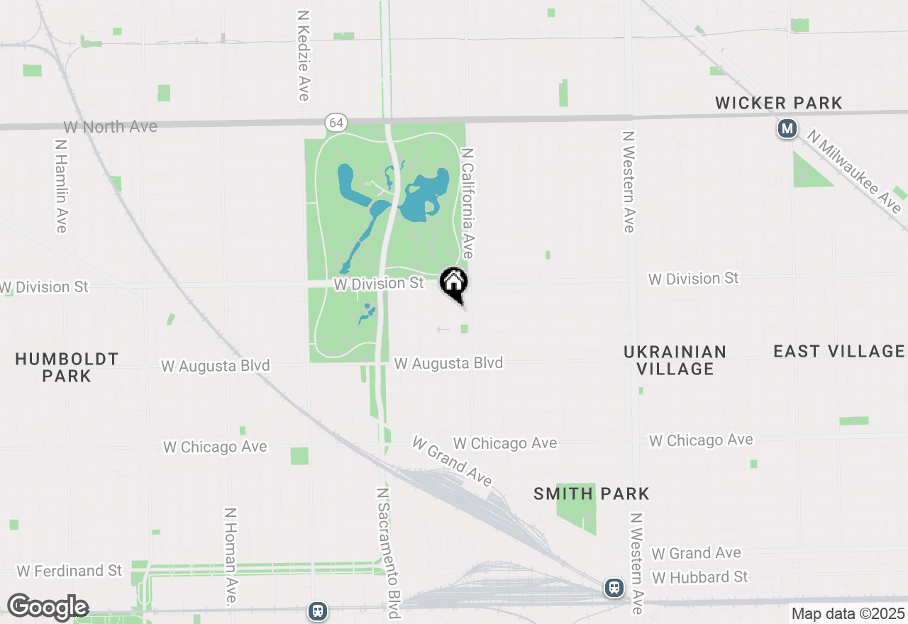 Map of 1113 N Mozart Street #101, Chicago, IL 60622