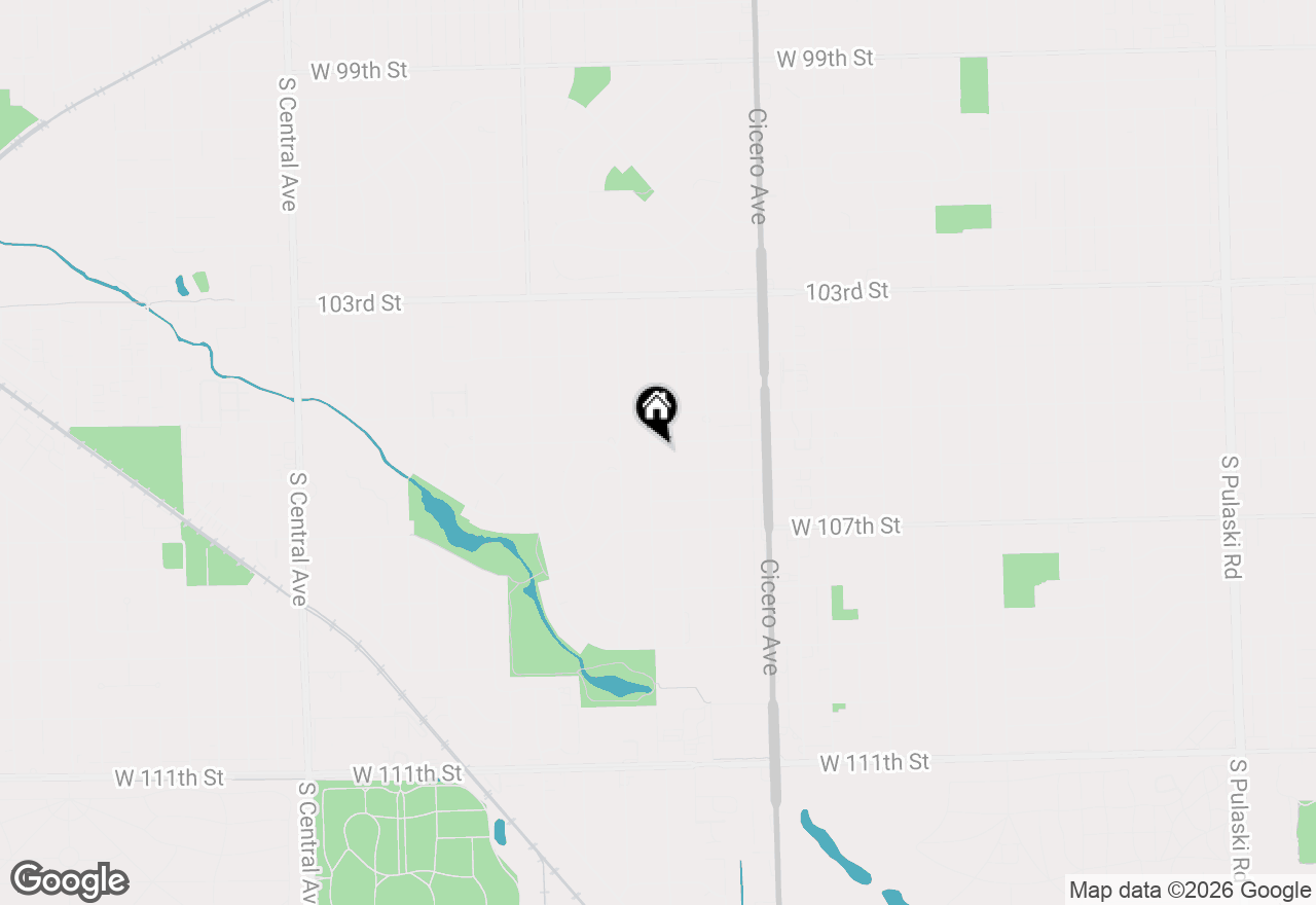 Map of 10533 Lavergne Avenue, Oak Lawn, IL 60453
