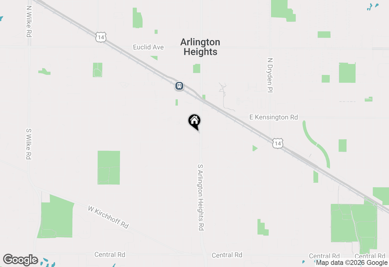 Map of 207 S Evergreen Avenue, Arlington Heights, IL 60005