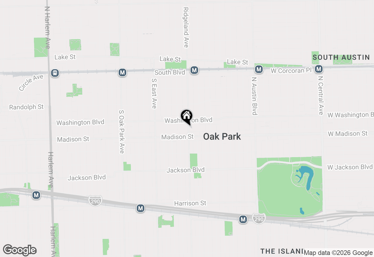 Map of 421 S Ridgeland Avenue #2S, Oak Park, IL 60302