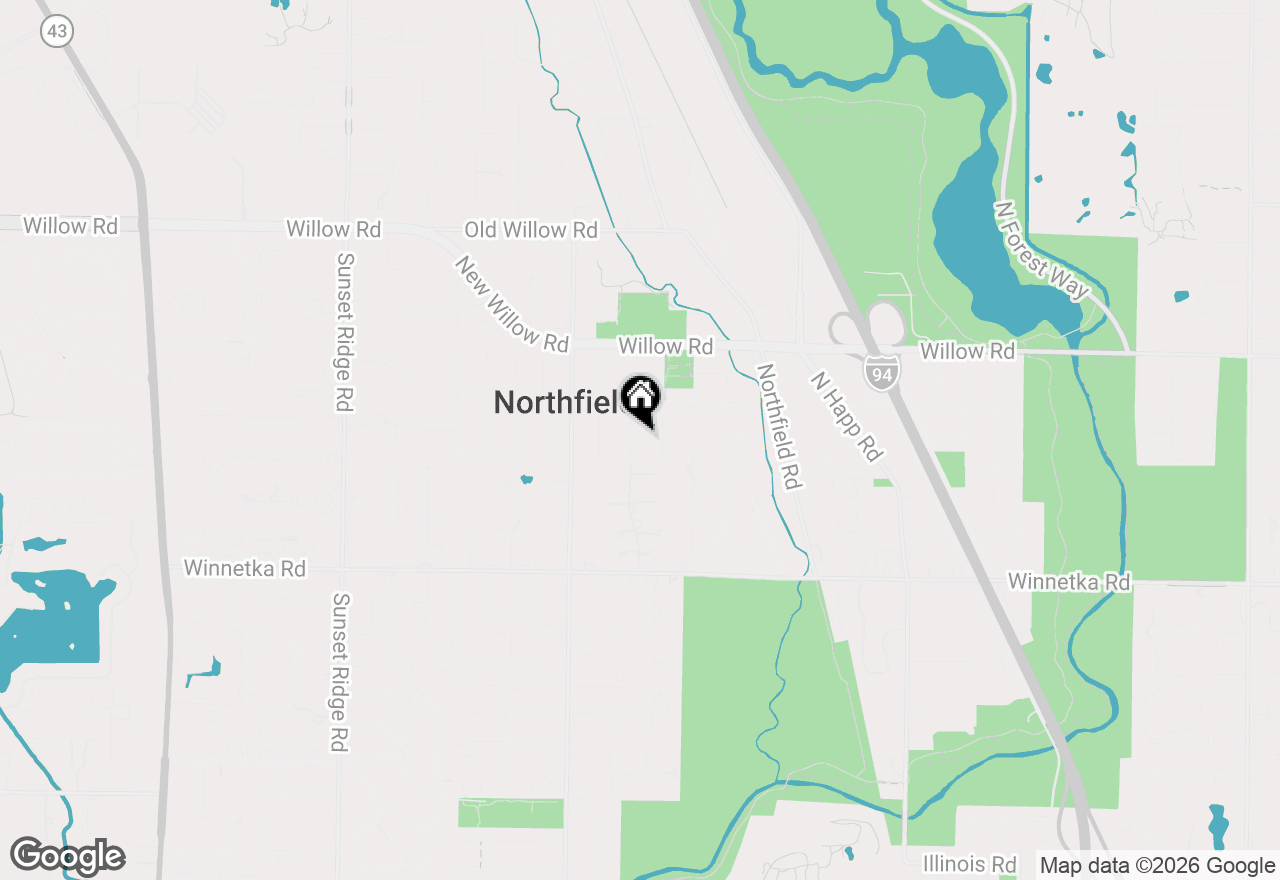 Map of 257 Dickens Street, Northfield, IL 60093