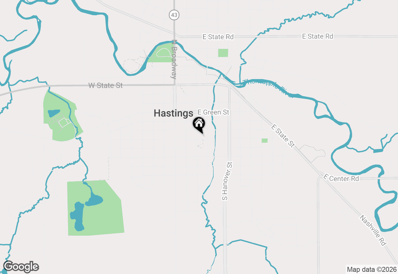 Map of 629 S Jefferson Street, Hastings, MI 49058