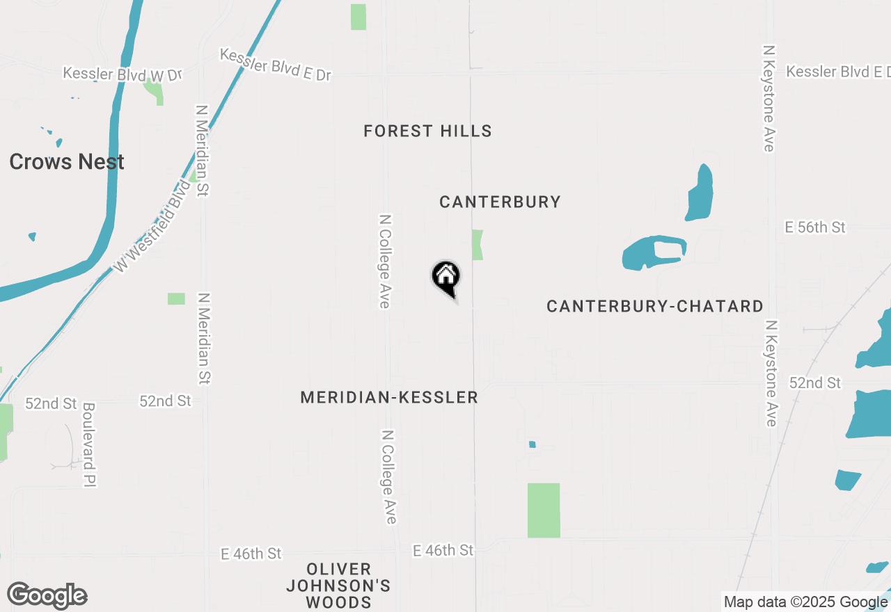 Map of 916 E 54th Street, Indianapolis, IN 46220