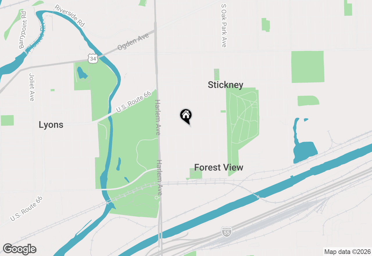 Map of 4327 Wenonah Avenue, Stickney, IL 60402