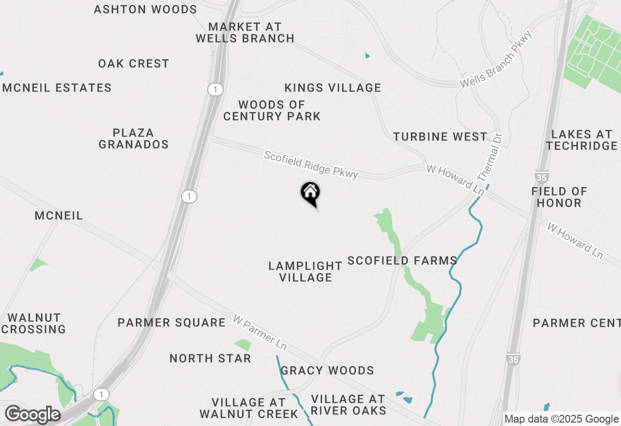 Map of 13108 Lamplight Village Ave, Austin, TX 78727