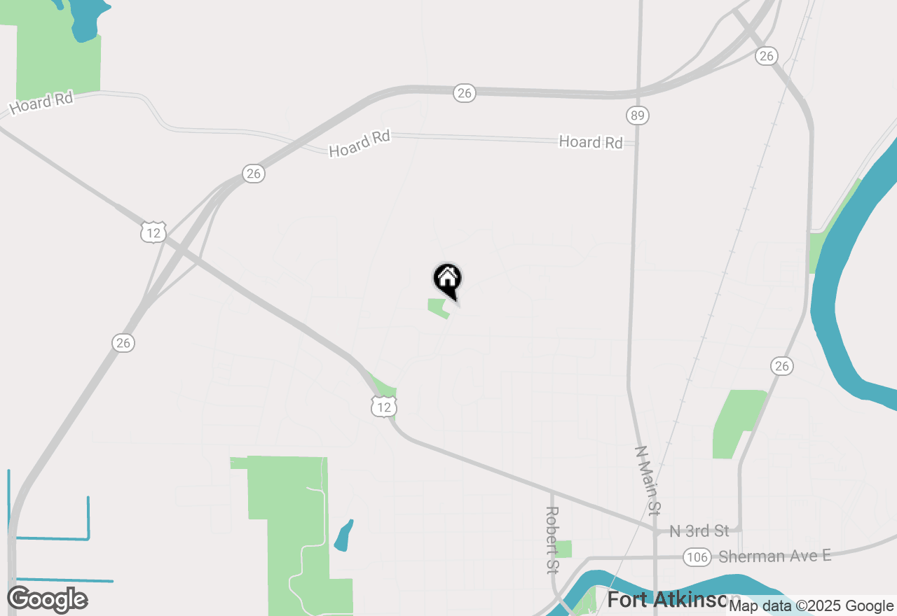 Map of 1001 W Blackhawk Dr, Fort Atkinson, WI 53538