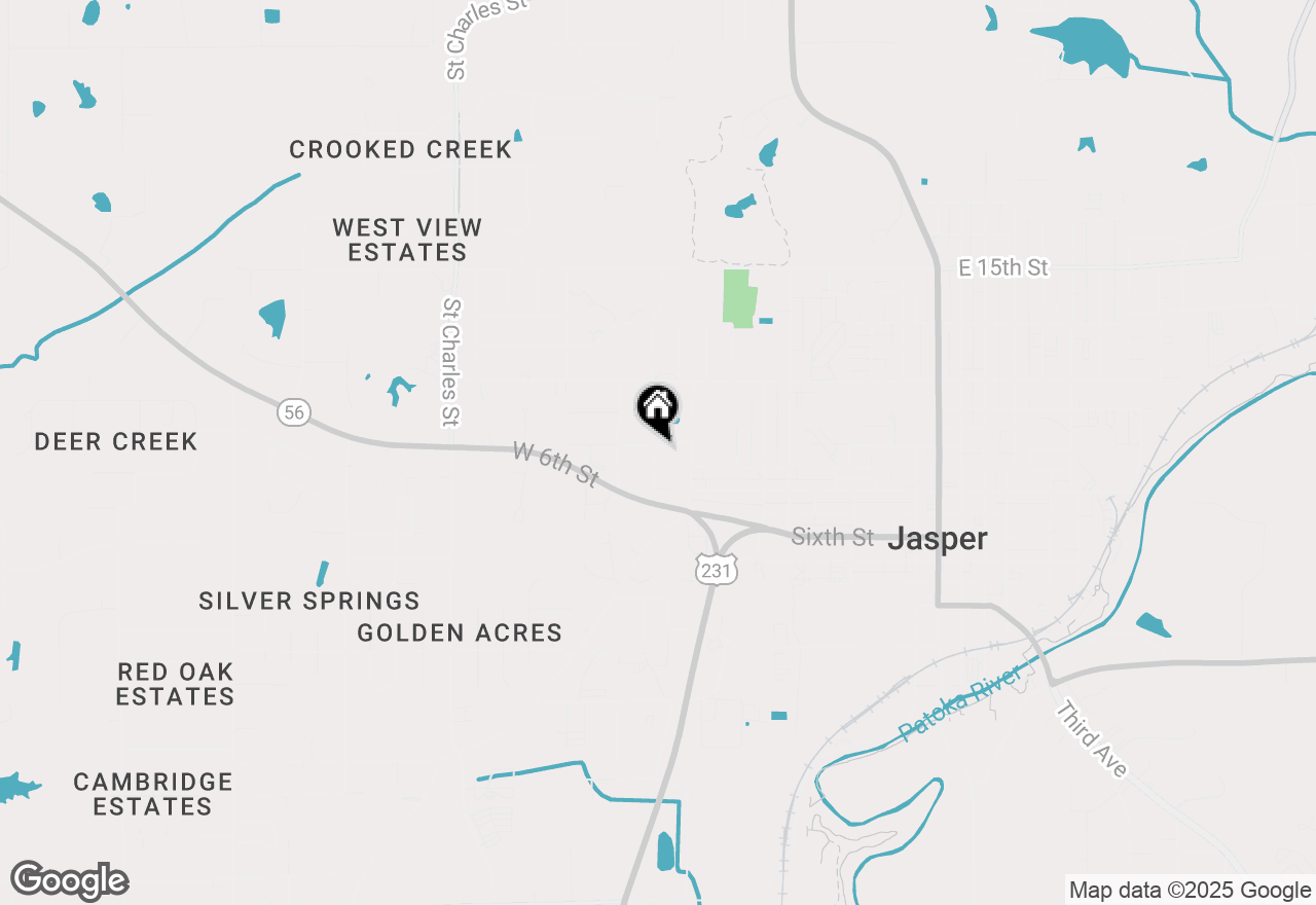 Map of 829 W 10th Street, Jasper, IN 47546