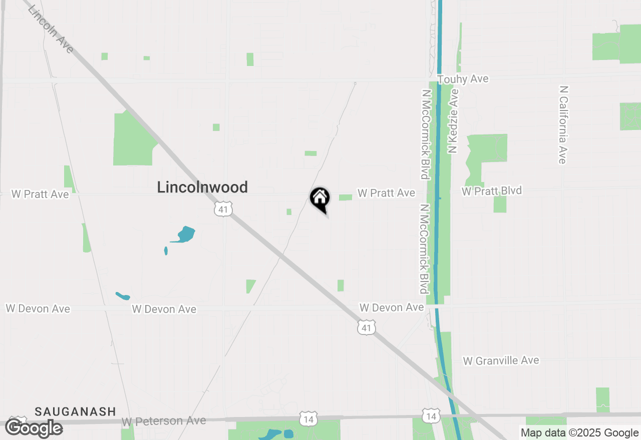 Map of 6700 N Monticello Avenue, Lincolnwood, IL 60712