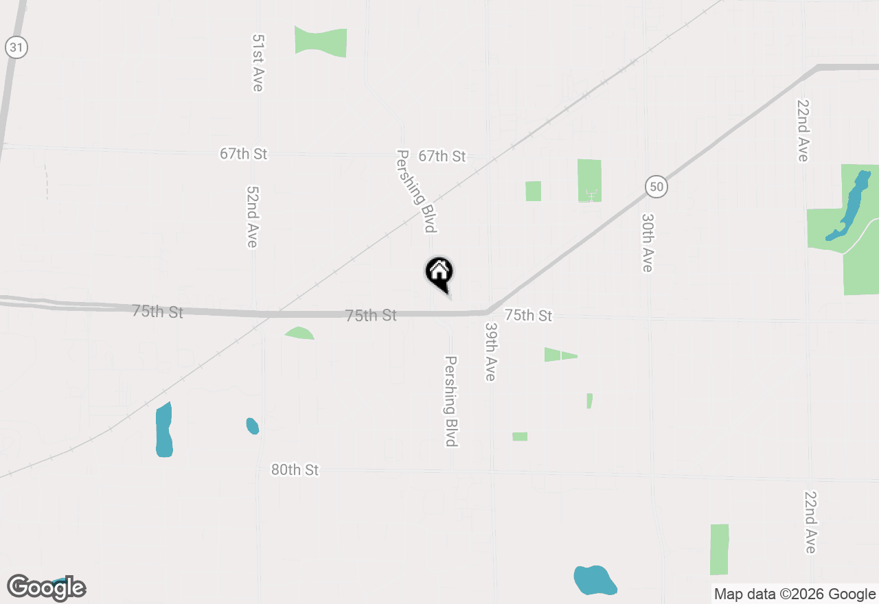 Map of 7417 Pershing Blvd, Kenosha, WI 53142