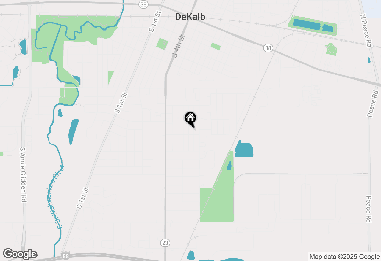 Map of 1046 S 6th Street, Dekalb, IL 60115