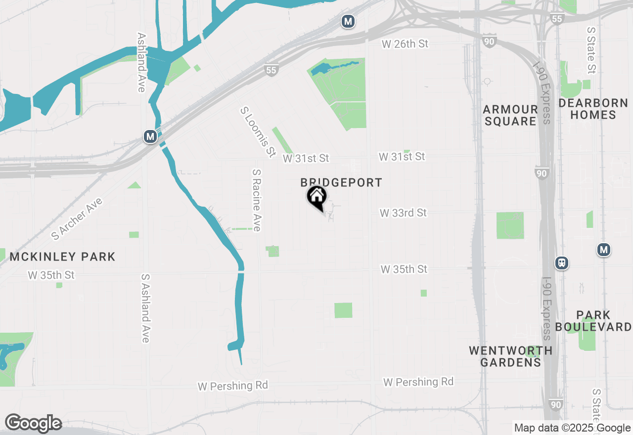 Map of 3321 S Morgan Street #1F, Chicago, IL 60608