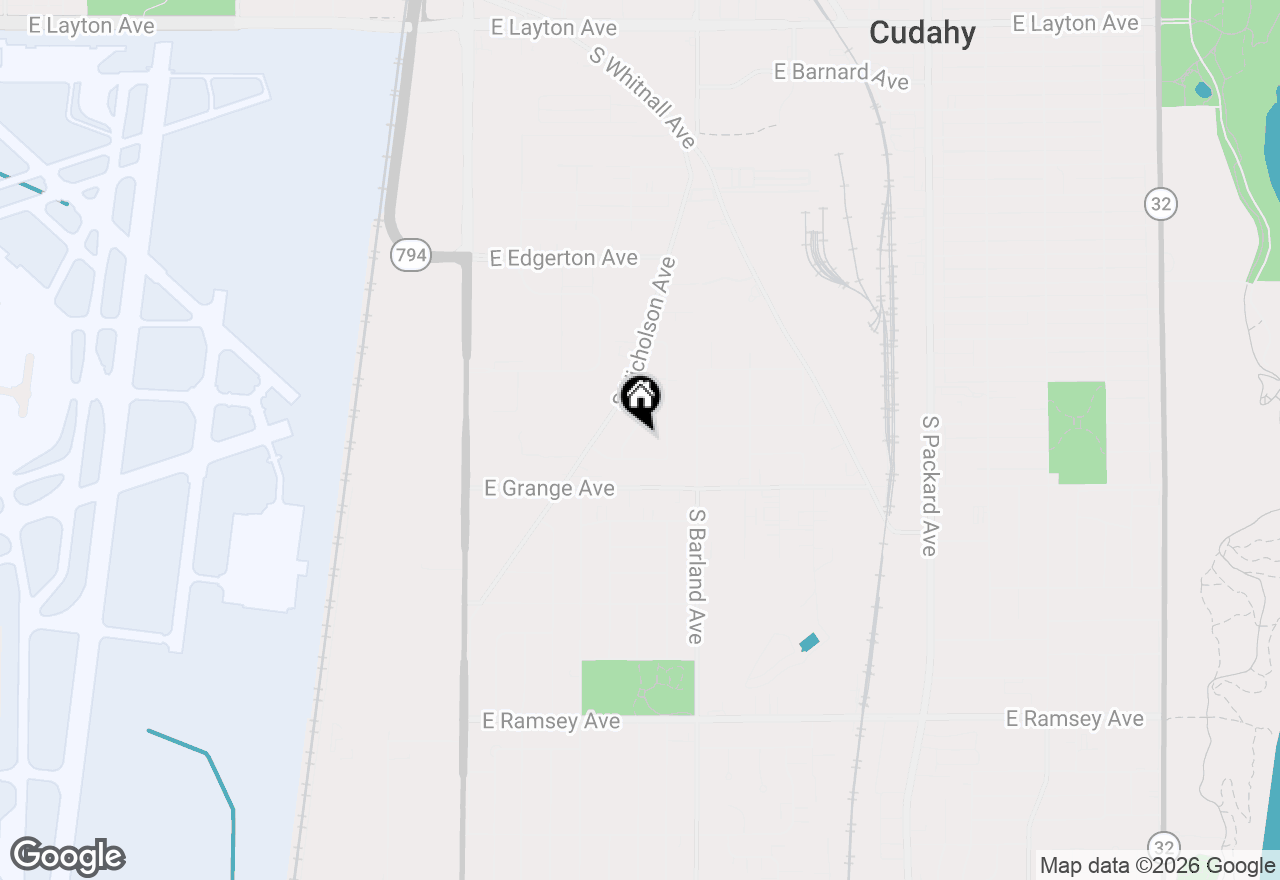 Map of 5406 S Merrill Ave, Cudahy, WI 53110