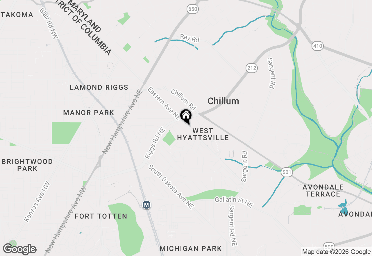 Map of 5864 Eastern Avenue Ne, Washington, DC 20011