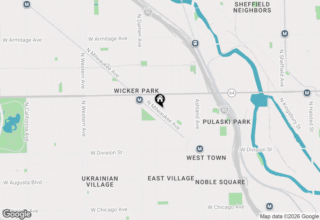 Map of 1459 N Milwaukee Avenue #4B, Chicago, IL 60622
