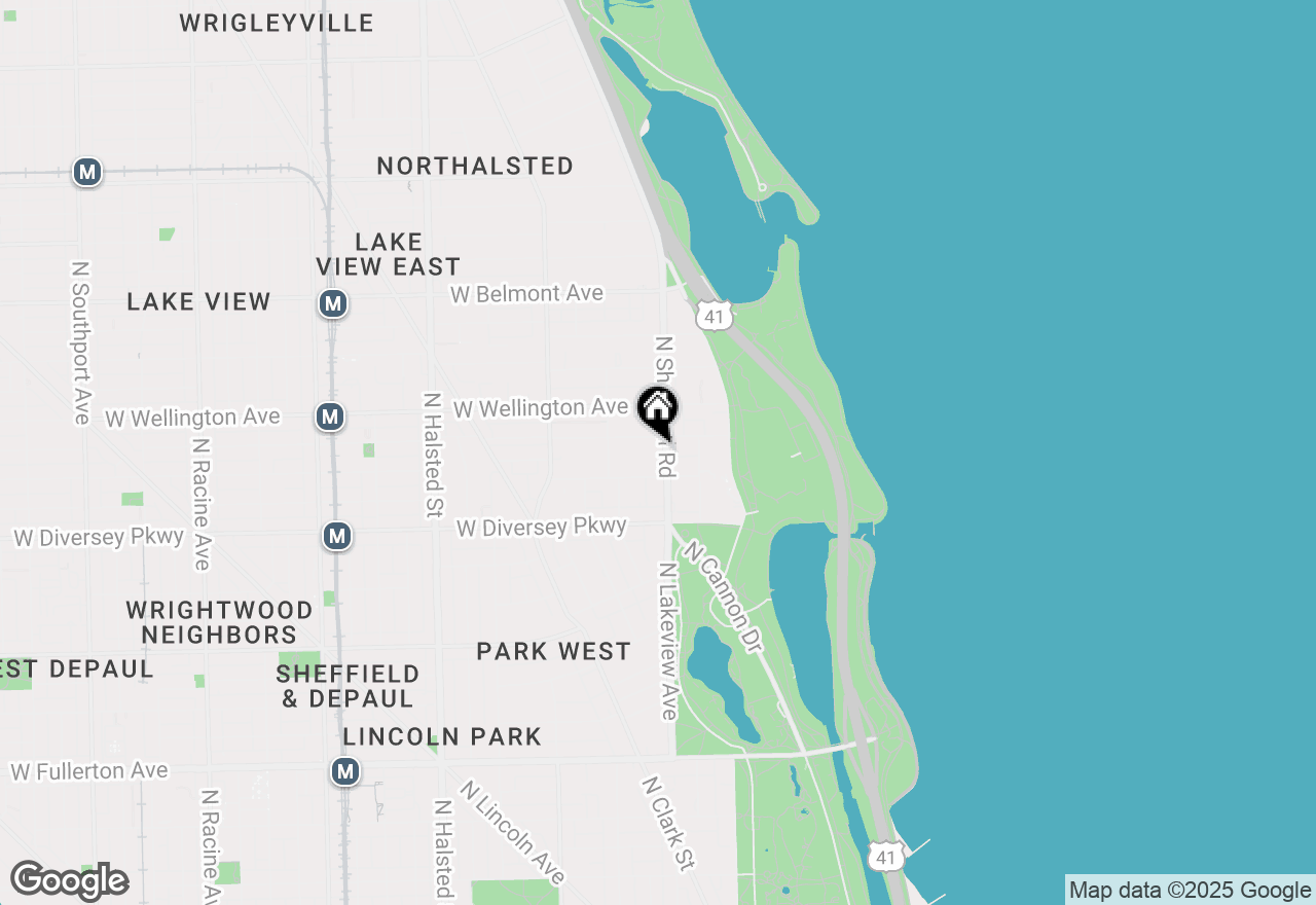 Map of 2930 N Sheridan Road #1807, Chicago, IL 60657