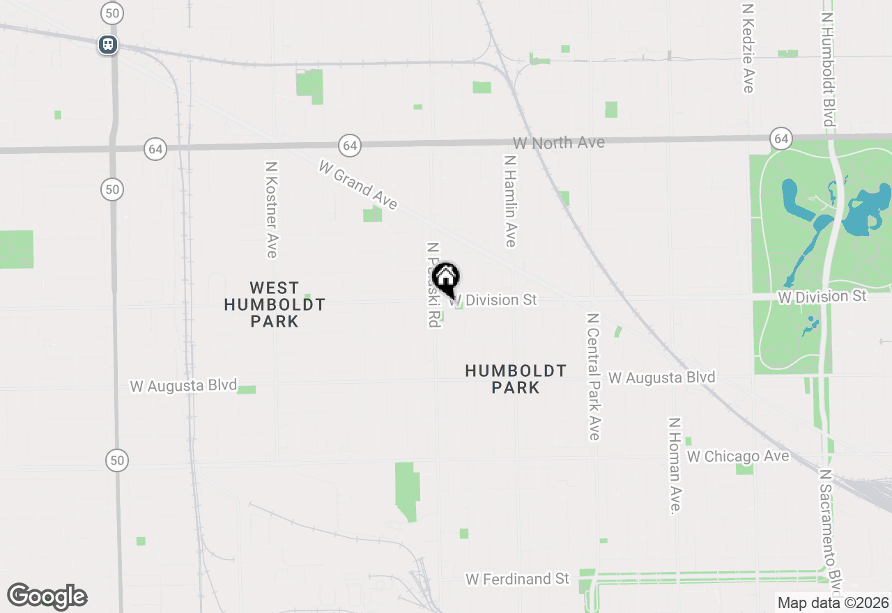 Map of 1152 N Harding Avenue #3, Chicago, IL 60651