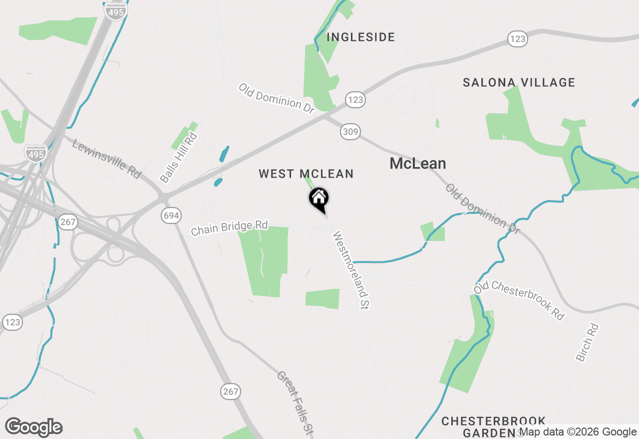 Map of 1530 Pathfinder Lane, Mclean, VA 22101