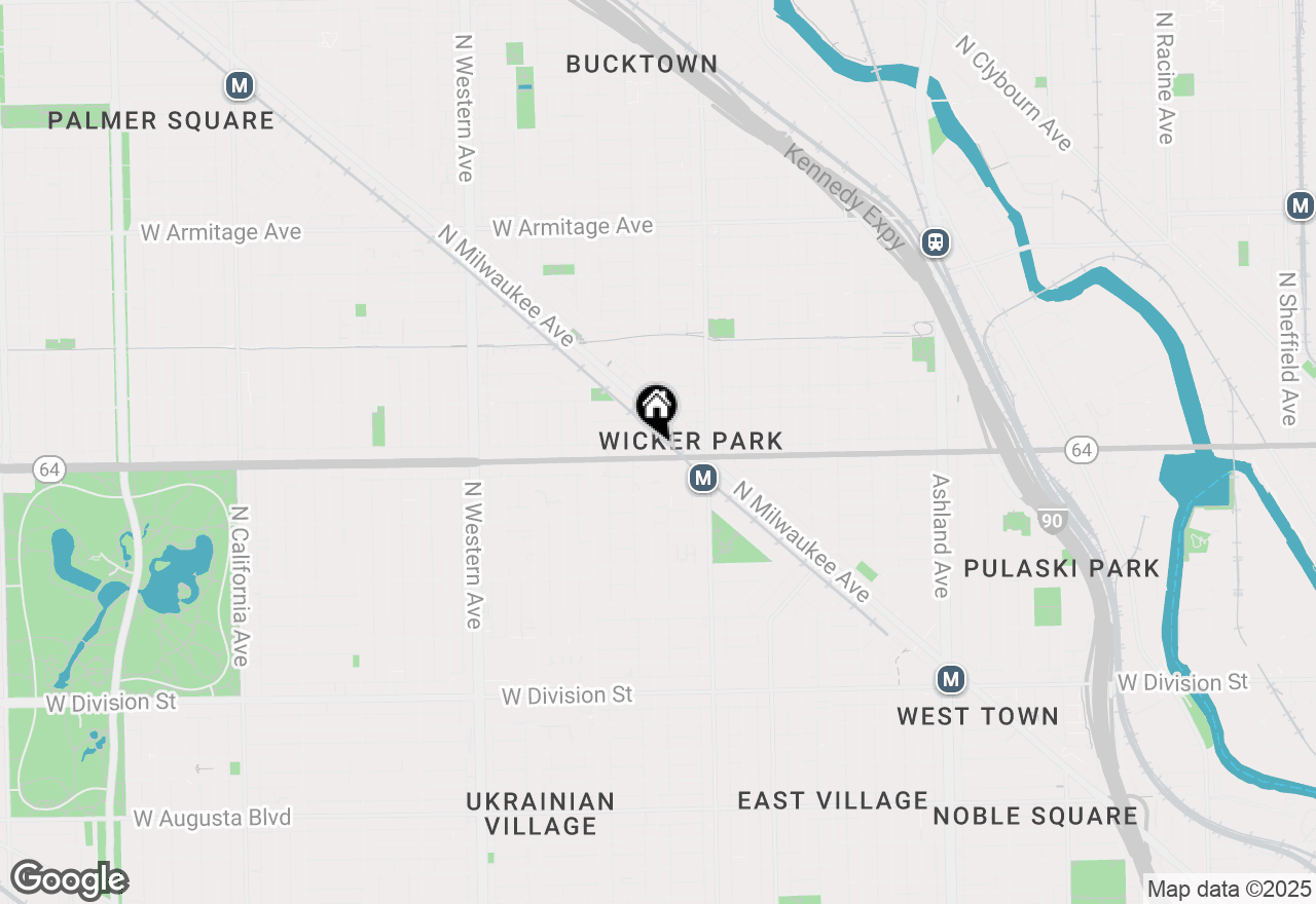 Map of 2052 W North Avenue #2E, Chicago, IL 60647