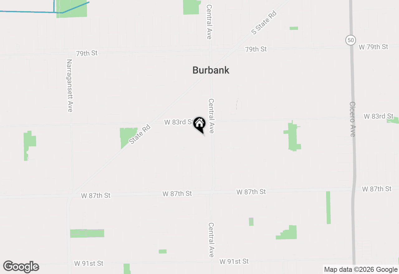 Map of 5640 W 84th Street, Burbank, IL 60459
