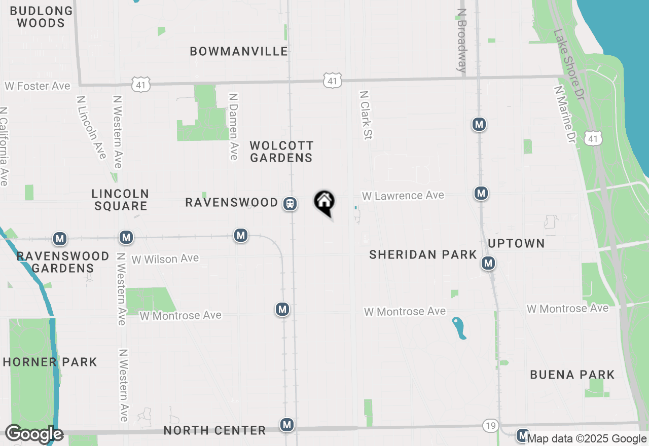 Map of 1714 W Leland Avenue #1B, Chicago, IL 60640